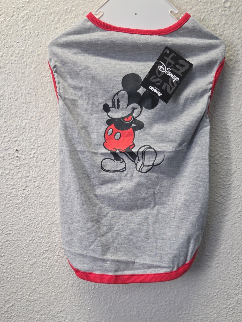 Disney Grey Tee with Red Trim & Mickey Print